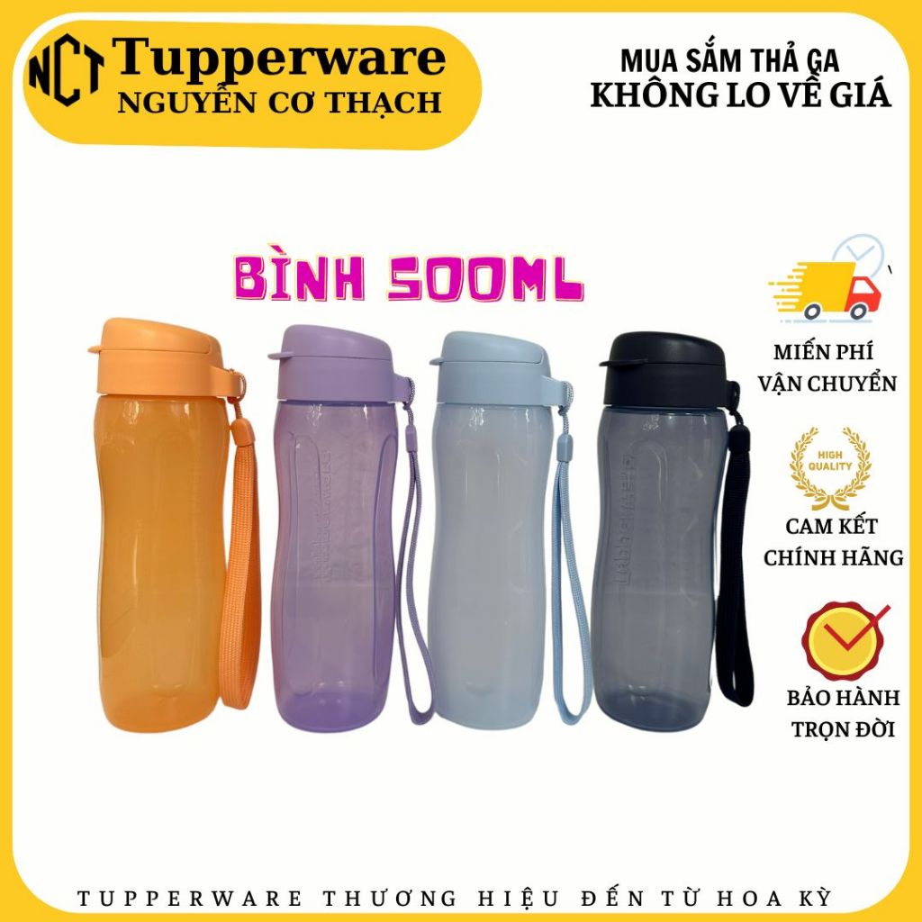 Tupperware - Bình nước siêu kín eco bottle 500ml - Tupperware chính hãng