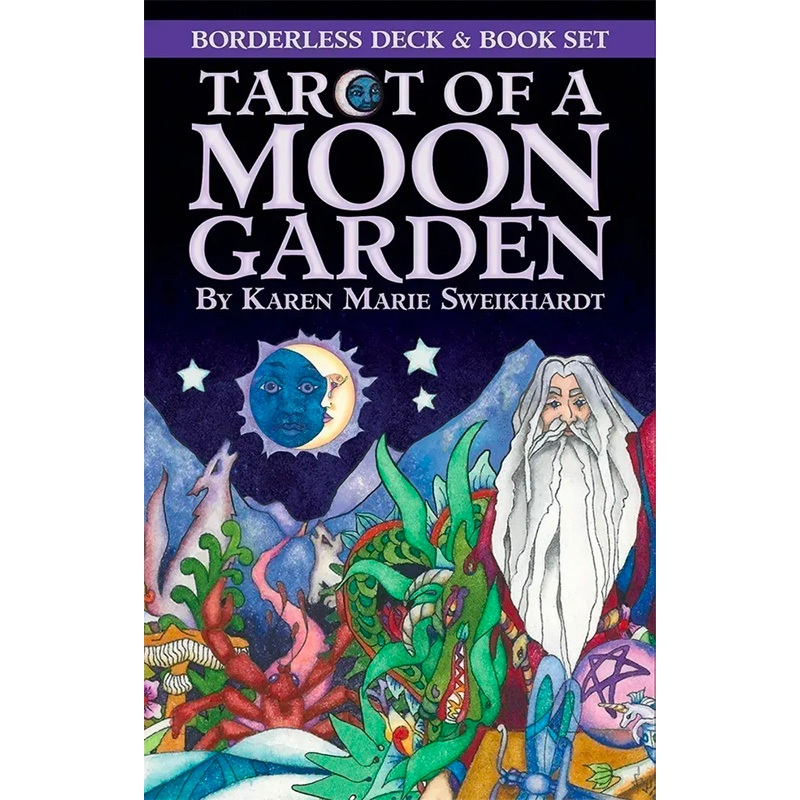 Bộ Bài Tarot of a Moon Garden Borderless Deck and Bookset (Mystic House Tarot Shop) - Bài Gốc Authen
