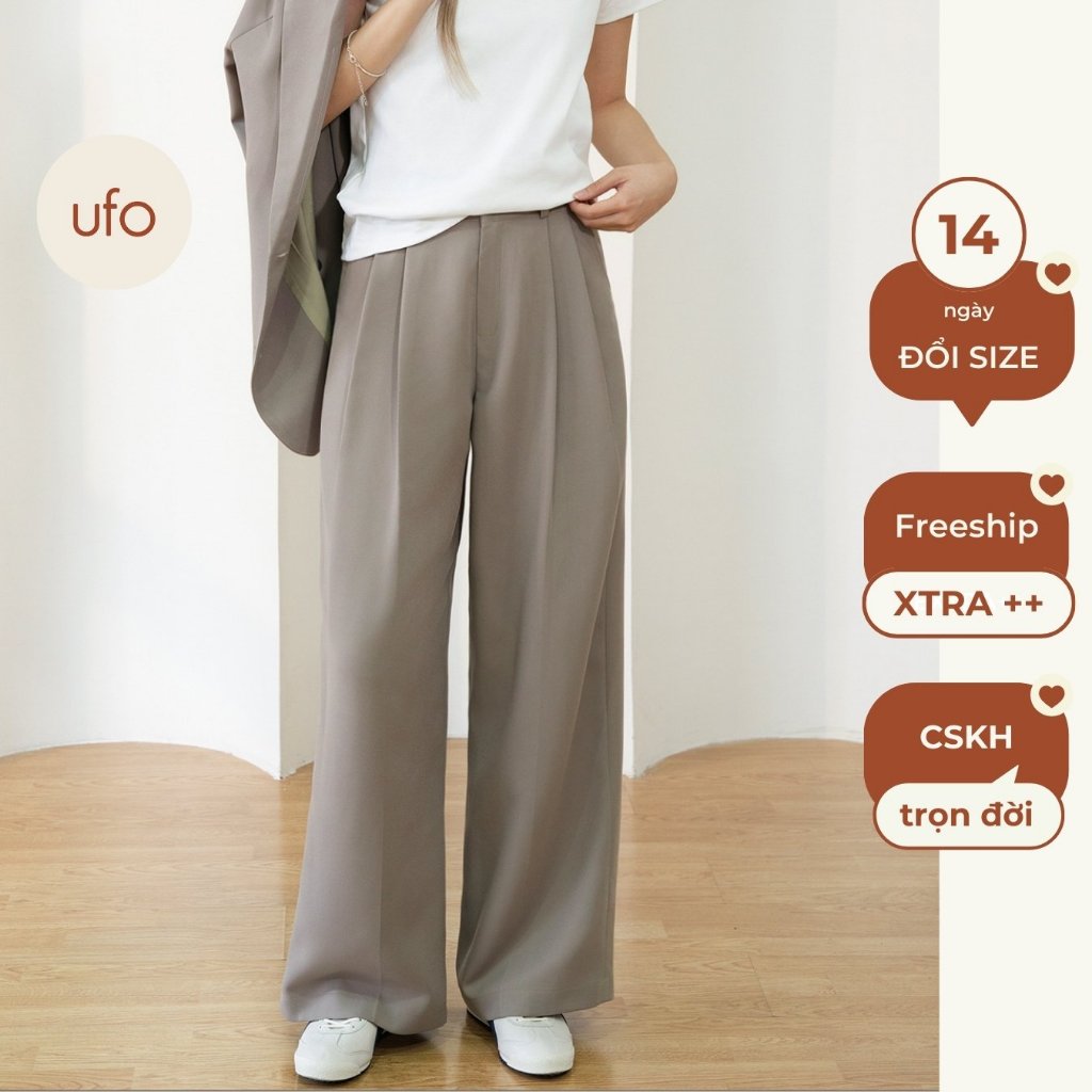 Quần suông ống rộng chiết li trendy Boston Pants - by ufo.thebasic