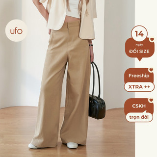 Quần kaki ống rộng 2 túi chéo cạp cao Juri Khaki Pants - by ufo.thebasic