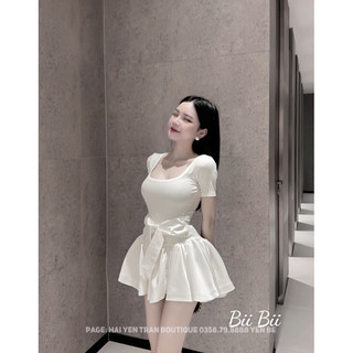 Váy Nơ Cổ Vuông Siêu Hot