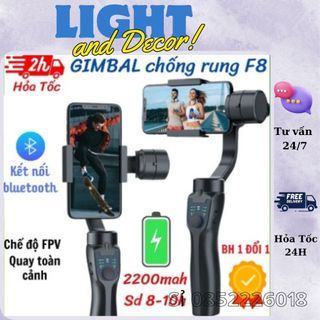 Gimbal chống rung F8 3AXIS - 3 trục chống rung - phóng to thu nhỏ dễ dàng, Gimbal quay phim video điện thoại