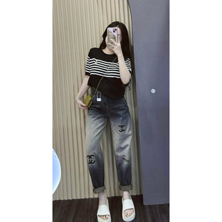 quần jeans QC bigsize thêu chàneo 55kg-95kg