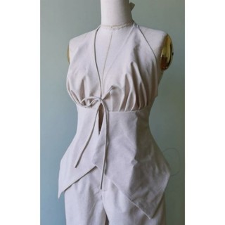 áo yếm linen cột dây hở lưng ( có may theo số đo)