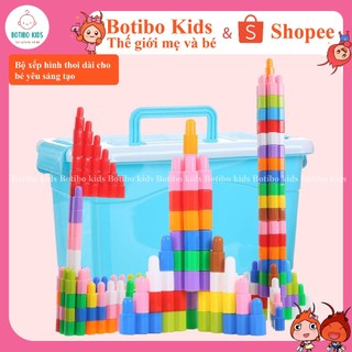 Thùng 120-360 khối xây dựng đồ chơi Mẫu Giáo đồ chơi lắp ráp cho bé đồ chơi khối xây dựng phát triển tư duy BOTIBO KIDS