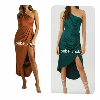 (Size XS -XL lôi sợi) Đầm satin dày dặn xuất dư, F21