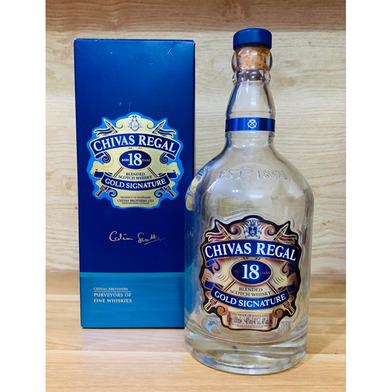 Vỏ Chai Chivas 18 Gold Signature Dung Tích 1L và 700ml Full Hộp