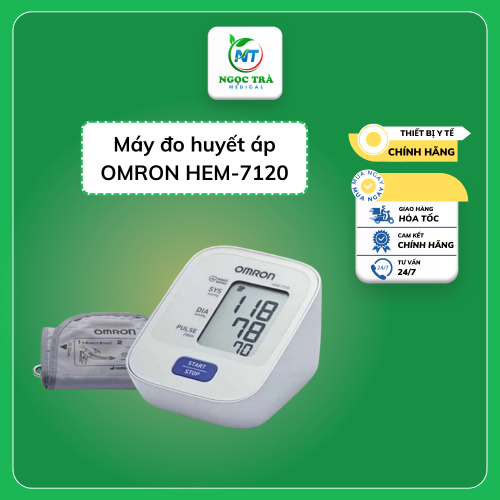 Máy Đo Huyết Áp Bắp Tay Omron Hem 7120 Công Nghệ Intellisense - Siêu nhạy