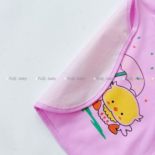Yếm ăn dặm lót nilon Fusj to, yếm chống thấm (1-2 tuổi)