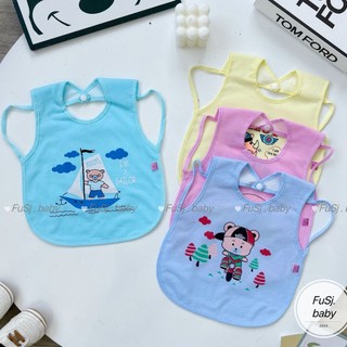 Yếm ăn dặm lót nilon Fusj to, yếm chống thấm (1-2 tuổi)
