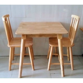 Bàn ăn gỗ cao su vuông 60x60, 80x80