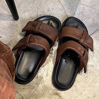 Dép Sandal Nữ Đẹp Dép Da Nữ Đế Bánh Mỳ Quai Ngang Nhiều Màu Kiểu Dáng Thời Trang Đi Học, Đi Chơi