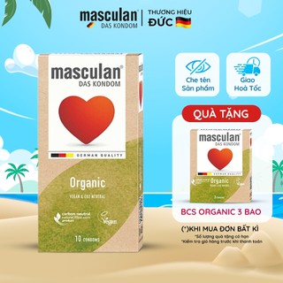 Bao cao su Masculan Organic siêu mỏng - Tự phân hủy bảo vệ môi trường