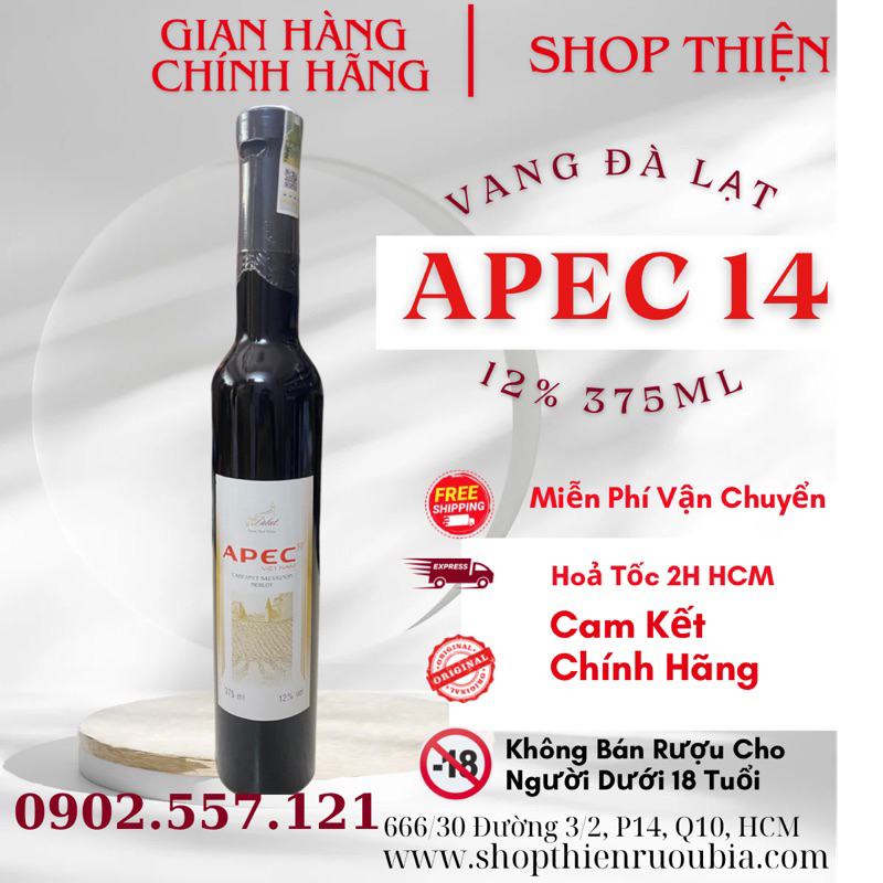 [Đà Lạt] Vang Đà Lạt Apec đỏ 375ml