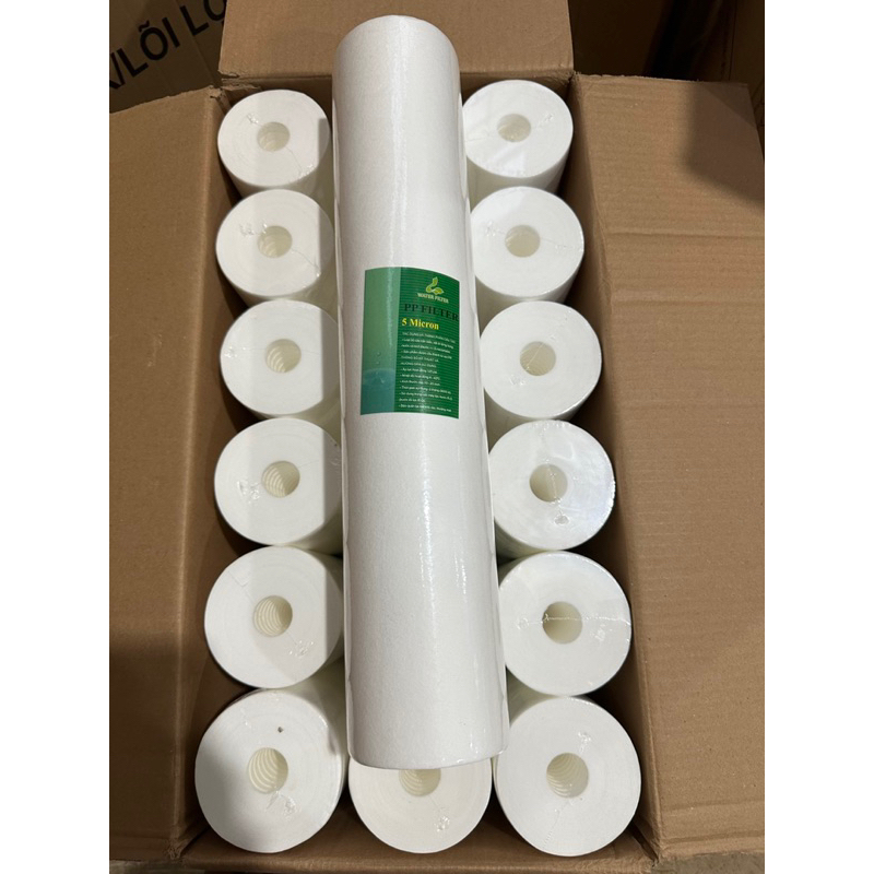 Lõi lọc thô béo 20inch,lõi lọc nước số 1 béo 20inch dài 51cmx11cm.lõi bông béo dùng cho cốc béo ren 