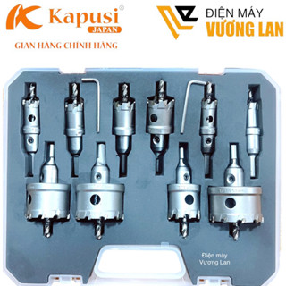 Bộ 6 và 10 mũi khoét sắt, inox, hợp kim đa năng Kapusi Japan, mũi khoan sắt thép nhôm đa năng chất lượng cao
