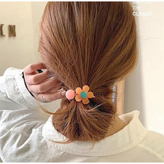 Buộc tóc hoa to hạt tròn cho mẹ và bé