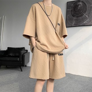 Đồ bộ cộc tay nam nữ form rộng BH58 cổ tròn tay lửng cực đẹp cực thời trang