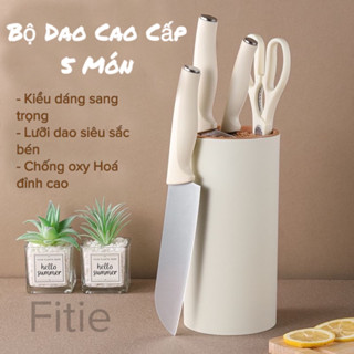 bộ dao ăn dặm cho bé, bộ dao lúa mạch dao nhà bếp cao cấp INOX thép không gỉ bộ dao thớt kháng khuẩn