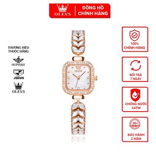 Đồng hồ nữ Olevs full đá cao cấp,Đồng hồ dây thép chống gỉ chống nước,Đồng hồ đeo tay tặng bạn gái, người yêu, vợ