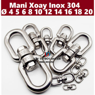 Ma ní Xoay INOX 304 Ø 4 5 6 8 10 12 14 16 18 20 mm