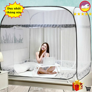 (KHAI TRƯƠNG SHOP NEW🎁🎁🎁)Màn Quang Hưng: Có Viền Chống Muỗi, Màn Chụp Tự Bung Đỉnh Vuông Gấp Gọn Tiện Dụng Cho Người Lớn