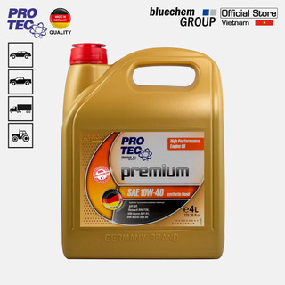 Dầu nhớt bluechem Bán Tổng hợp cao cấp PRO-TEC premium 10W-40 Synthetic-Blend API SP