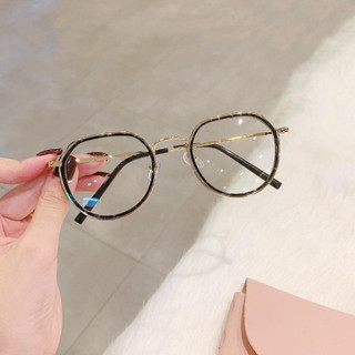 Kính Mắt Đi Đường Mặt Tròn Cho Nữ Gọng Kính Cận Khung Kim Loại Trẻ Trung - 810