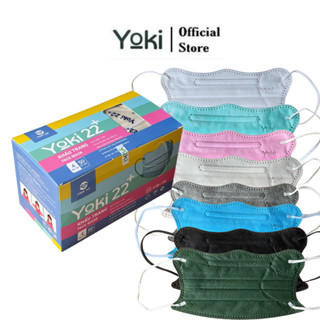 Hộp 50 Chiếc Khẩu Trang Y Tế Yoki 22+ 4 Lớp Kháng Khuẩn Lọc Bụi Mịn PM2.5