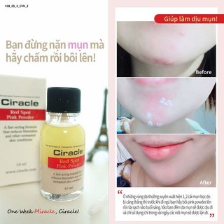 Dung dịch chấm mụn viêm, mụn bọc Ciracle Red Spot Pink Powder 16ml nhập khẩu chính hãng - Nhung Cosmetics