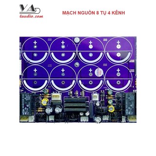 Mạch nguồn 8 tụ 4 kênh có rơ le bảo vệ loa