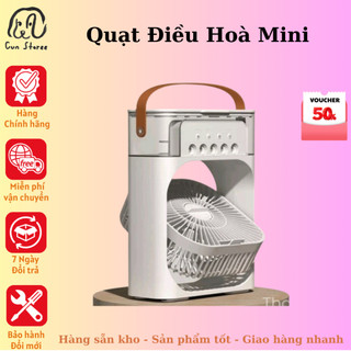 Quạt Phun Sương Điều Hoà Không Khí 600ml 3 Chế Độ Làm Mát Tích Hợp Đèn Led Tiện Dụng