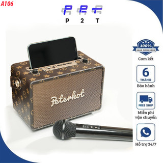 Loa Bluetooth Peterhot A106W bản mới nhất 2023 với âm thanh siêu đỉnh,loa karaoke không dây kèm micro hát siêu hay có BH