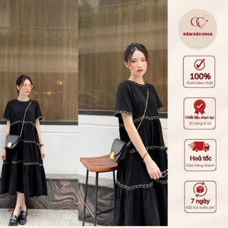 Váy bầu , đầm bầu công sở thiết kế mùa hè chất liệu đũi siêu xinh thiết kế viền zen cao cấp