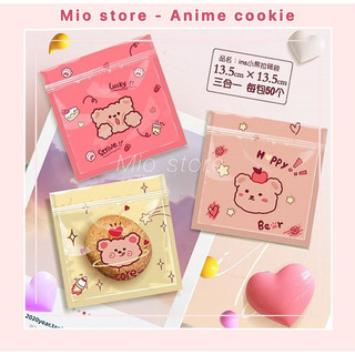 Túi zip gấu đựng bánh kẹo nhiều màu