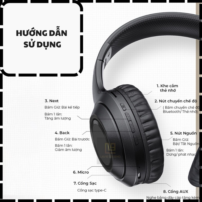 Tai Nghe Chụp Tai Không Dây DR58 – Âm Thanh HIFI Sống Động, Gấp Gọn Tiện Lợi, Dùng Liên Tục 12 Giờ | BigBuy360 - bigbuy360.vn