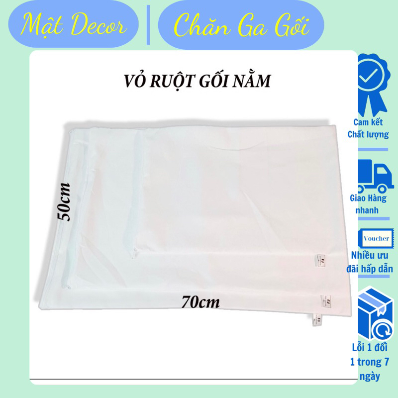 Vỏ ruột gối nằm có khoá kéo dùng nhồi bông gòn