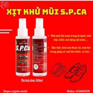 Xịt khử mùi s.p.ca 100ml khử mùi trong ôtô, nón bảo hiểm, vớ, giày,...