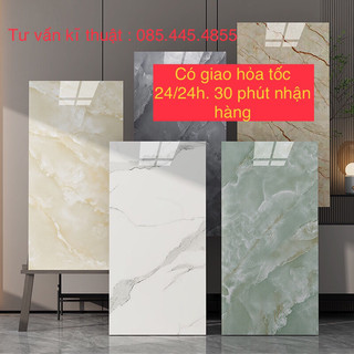 Tấm ốp dán tường PVC vân đá có keo sẵn, miếng dán tường giả nhựa đá hoa cương khổ 30-60cm