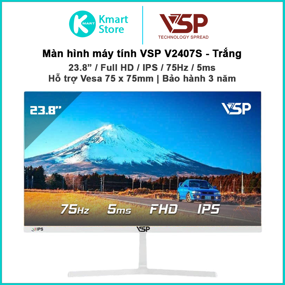 Màn hình máy tính VSP V2407S / VC241i | 23.8" / IPS / Full HD / 75Hz / 5ms / VGA & HDMI | Bảo hành 3 năm | BigBuy360 - bigbuy360.vn