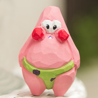 Tượng khắc gỗ thủ công handmade Patrick Star