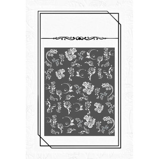 Hình dán mẫu ren đen trắng sticker dán