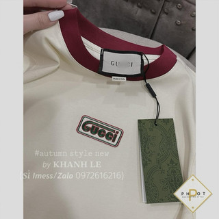 Áo Phông Gu Chì Viền LoGo Thêu QCCC