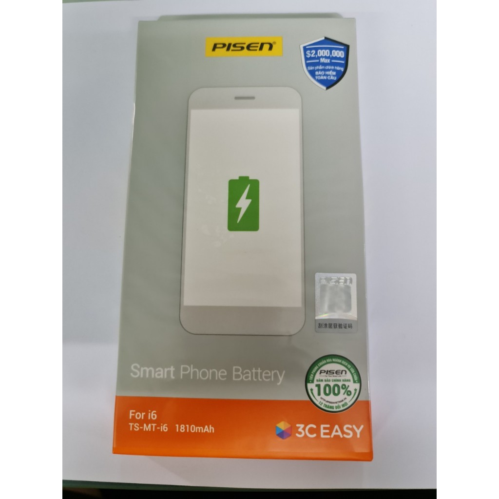 Pin Sạc Pisen Dành Cho Iphone 6 - Hàng Chính Hãng