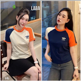 (New) Áo Phông Adas Phối Tay 2 Mầu Chạy Sọc Chất Liệu Cotton Cao Cấp Co Giãn - Áo Thun Nam Nữ In Logo Adas Siêu