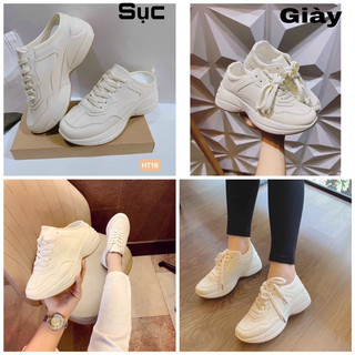 Sục thể thao Giày thể thao đế độn 5cm mang êm nhẹ chuẩn QC