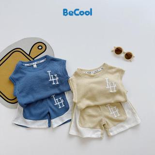Đồ Bộ Bé Trai Sát Nách In Chữ LH Cao Cấp, Quần Áo Hè Cho Bé Từ 7-28kg - MOOBABY SHOP