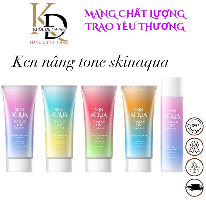 Chống Nắng Skin Aqua Tone Up Xịt,Cream,Milk Nhật Bản