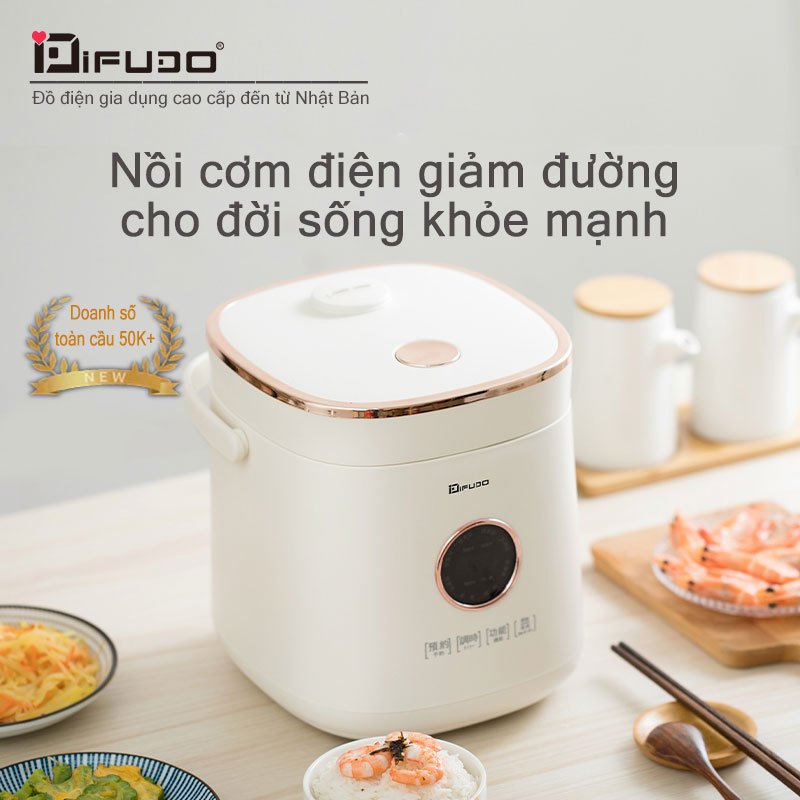 Nồi cơm điện IFUDO tách đường mini 2L Nấu hấp đa năng Nấu hấp đa năng Sản phẩm gia dụng chức năng Nồi cơm điện Mini