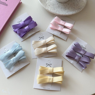 Set 2c nơ kẹp tóc nữ tone màu dễ thương mùa hè NT680